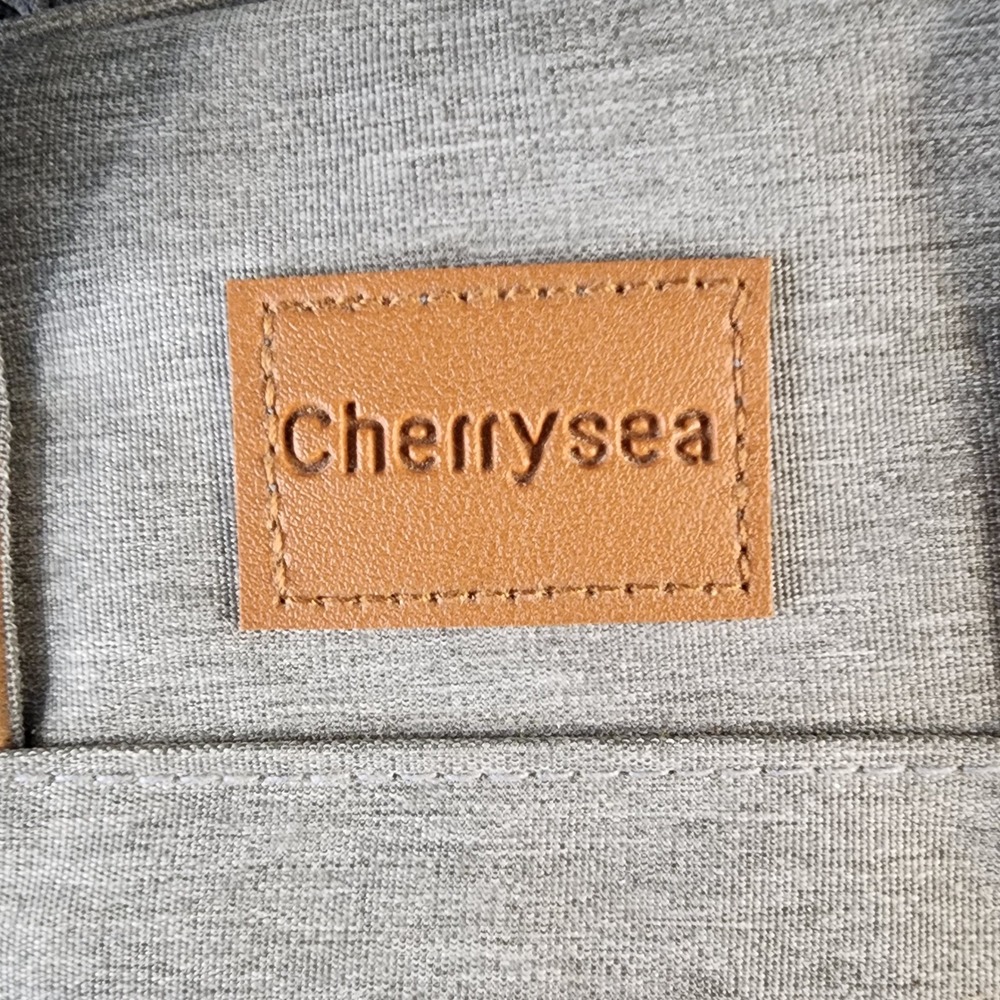 Cherrysea Diaper Bag Backpack Gray USB Charging Port Insulated Pockets Quilted - Picture 3 of 16